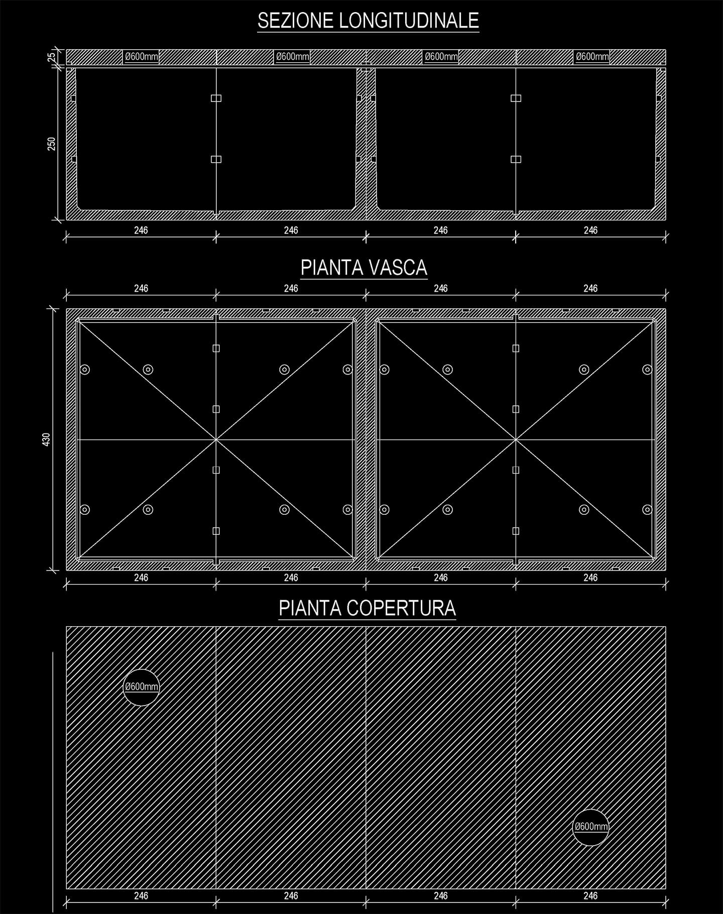 Vasca di Laminazione con elementi modulari grandi bacini per accumuli